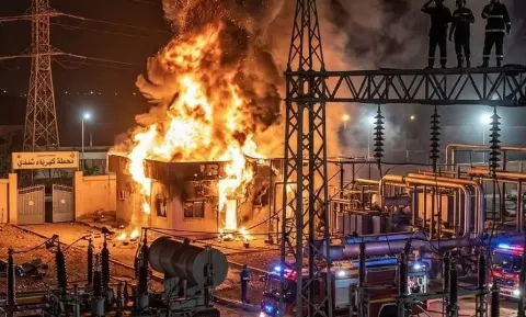 منشآت ومحطات الكهرباء في السودان، في ظل المخاوف من استهداف البنية التحتية للطاقة بمدينة شندي.
