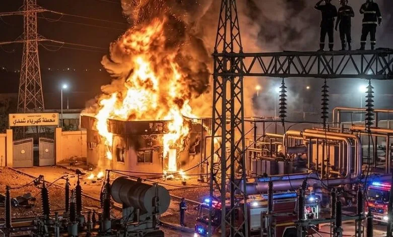 منشآت ومحطات الكهرباء في السودان، في ظل المخاوف من استهداف البنية التحتية للطاقة بمدينة شندي.