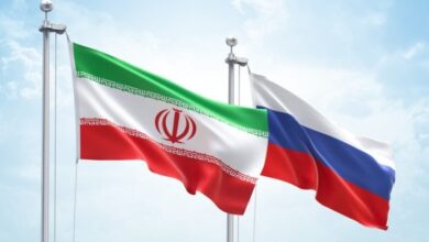 علم روسيا وايران